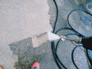 タケガワ塗装　駐車場土間の高圧洗浄