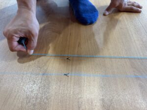 ラインの計測とマーキング