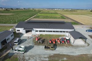 農業倉庫の屋根、外壁、内部鉄骨塗装【松阪市】