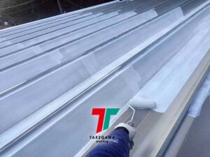 松阪市で折板屋根の断熱塗装