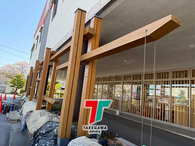 井村屋様より3回目のご依頼|木製オブジェ塗装工事【松阪市】|after
