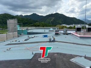 【某施設様 屋上防水工事】アスファルト防水＋ウレタン防水で2ヶ月の大規模施工
