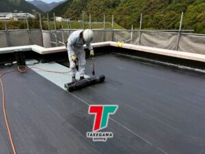 【某施設様 屋上防水工事】アスファルト防水＋ウレタン防水で2ヶ月の大規模施工
